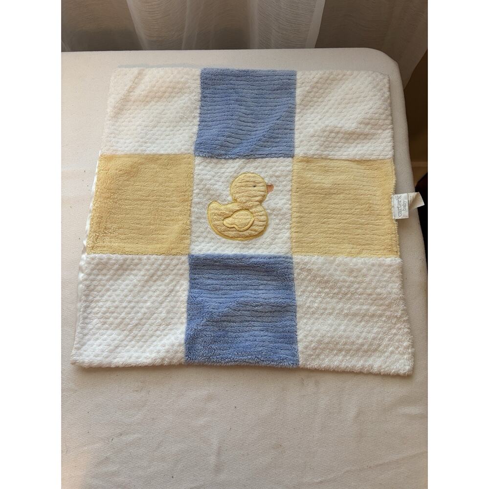 VTG Carters Duckie Welcome To The Family 15x16 Inch Lovey Security Blanket Duck